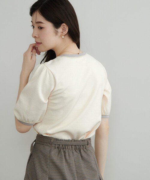 couture brooch(クチュールブローチ)の「【きちんと見えて華やか・アンサンブル可】ラメ配色ニット(ニット/セーター・レディース・ホワイト系7/ダークブラウン系4/ブラック系4・38/36/42/40)」の10枚目の写真