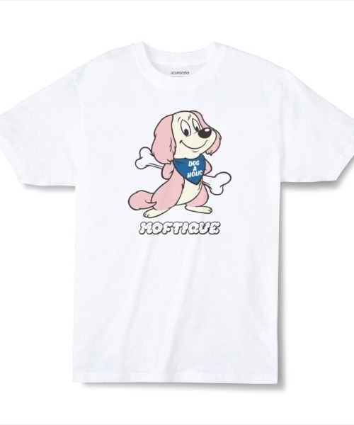 Moftique(モフティック)の「Moftique(モフティック) エントリーモデル 半袖Tシャツ アニマル アソート ポップイラスト キャット 猫 ドッグ 犬 インクジェットプリント 褪せ感 4.0オンス 薄手 トップス カットソー 夏 カジュアル レディース ユニセックス(Tシャツ/カットソー・レディース・その他1/その他2/その他3/その他4/その他5・S)」の4枚目の写真