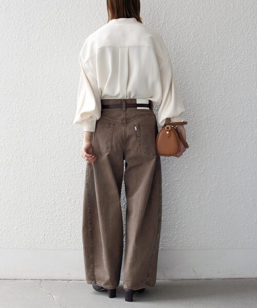 SHIPS any（シップス エニィ）の「〈手洗い可能〉リボン モチーフ スタンドカラー シャツ ブラウス［NAVY BLUE］（シャツ/ブラウス・レディース・カーキ/ネイビー/ナチュラル・ONE SIZE）」の21枚目の写真