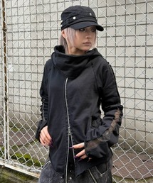 YIKAI LABORATORY（イカイラボラトリー）の「【YIKAI LABORATORY】COCOON ASYMMETRIC ZIPPER HOODIE / 【イカイラボラトリー】コクーンアシンメトリックマフラージッパーフードジャケット（パーカー）」