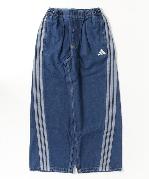 adidas(アディダス)の「アディダス adidas スタジアム ウォッシュ デニム ルーズフィット パンツ(デニムパンツ・レディース・ダークブルー/ブラック/ブルー・S/L/M/XL)」の3枚目の写真