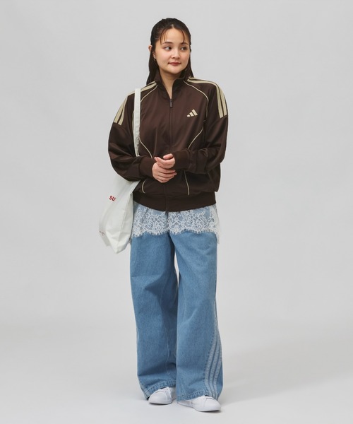 adidas(アディダス)の「アディダス adidas スタジアム ウォッシュ デニム ルーズフィット パンツ(デニムパンツ・レディース・ダークブルー/ブラック/ブルー・S/L/M/XL)」の7枚目の写真
