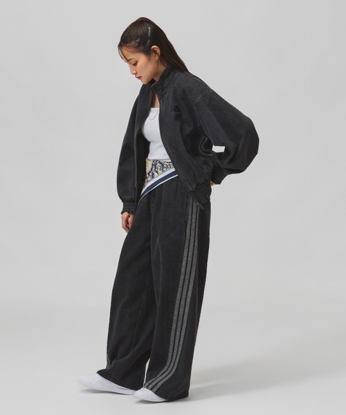 adidas(アディダス)の「アディダス adidas スタジアム ウォッシュ デニム ルーズフィット パンツ(デニムパンツ・レディース・ダークブルー/ブラック/ブルー・S/L/M/XL)」の15枚目の写真