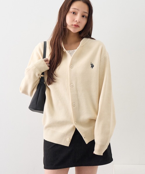 U.S. POLO ASSN.(ユーエスポロアッスン)の「【U.S. POLO ASSN./ユーエスポロアッスン】ワンポイント ダブルホースマン刺繍 スウェットライク カーディガン(カーディガン/ボレロ・メンズ・モカ/杢グレー/ブラック/アイボリー/ネイビー・L/M/LL)」の6枚目の写真