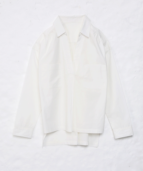 Chico（チコ）の「プルオーバーブラウス（シャツ/ブラウス・レディース・ホワイト/ピンクベージュ・FREE）」の6枚目の写真