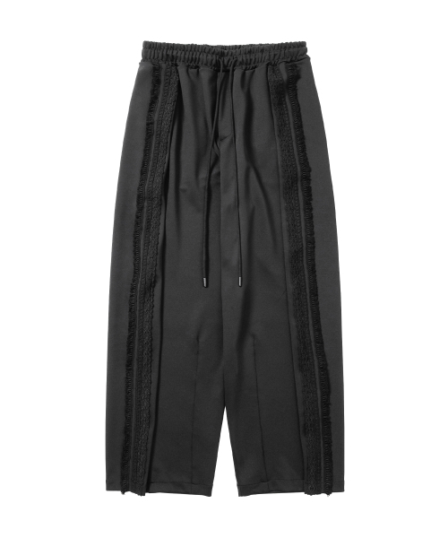 AJOBYAJO（アジョバイアジョ）の「Multi Lace Trim One Tuck Track Pants [BLACK]（スウェットパンツ・レディース・その他・MEDIUM/LARGE/X-LARGE）」の2枚目の写真