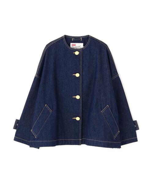 Traditional Weatherwear(トラディショナルウェザーウェア)の「Traditional Weatherwear / トラディショナル ウェザーウェア/MALTON NO COLLAR SHORT DENIM/マールトン ノーカラー ショート デニム(デニムジャケット・レディース・その他4・32/34)」の1枚目の写真