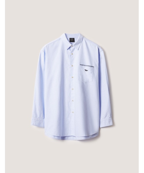 MAISON KITSUNÉ メゾンキツネ ブラウス MAISON KITSUNE X KURO OXFORD SHIRT（シャツ/ブラウス）｜Maison