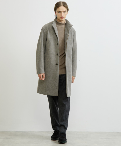 MEN'S MELROSE(メンズメルローズ)の「ウーレンウーステッド片畦タートルネックニット | ウォッシャブル(ニット/セーター・メンズ・ブラック/ベージュ/グレー・2/4/3)」の22枚目の写真