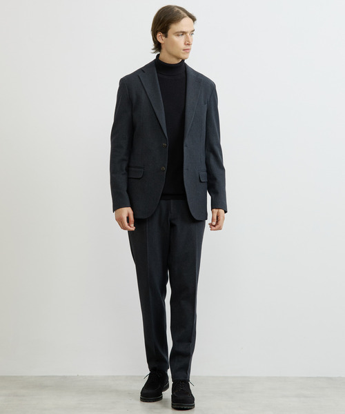 MEN'S MELROSE(メンズメルローズ)の「ウーレンウーステッド片畦タートルネックニット | ウォッシャブル(ニット/セーター・メンズ・ブラック/ベージュ/グレー・2/4/3)」の11枚目の写真