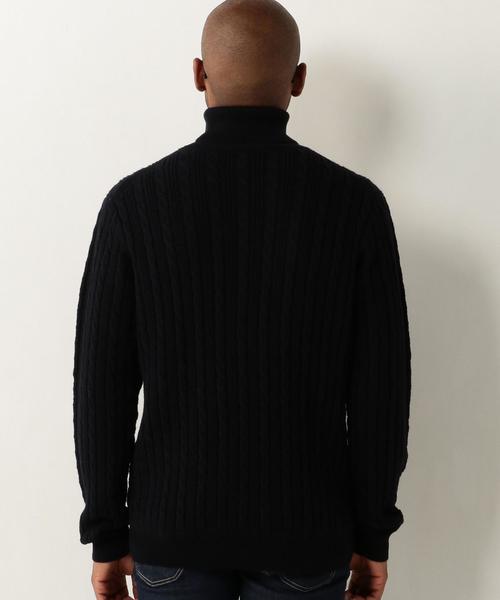 UNITED ARROWS(ユナイテッドアローズ)の「BAS ケーブル タートルネック◆(ニット/セーター・メンズ・ホワイト/ブラック/マスタード/ネイビー・LARGE/MEDIUM/SMALL/X-LARGE)」の5枚目の写真