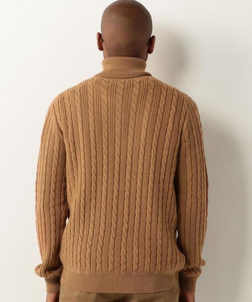 UNITED ARROWS(ユナイテッドアローズ)の「BAS ケーブル タートルネック◆(ニット/セーター・メンズ・ホワイト/ブラック/マスタード/ネイビー・LARGE/MEDIUM/SMALL/X-LARGE)」の14枚目の写真