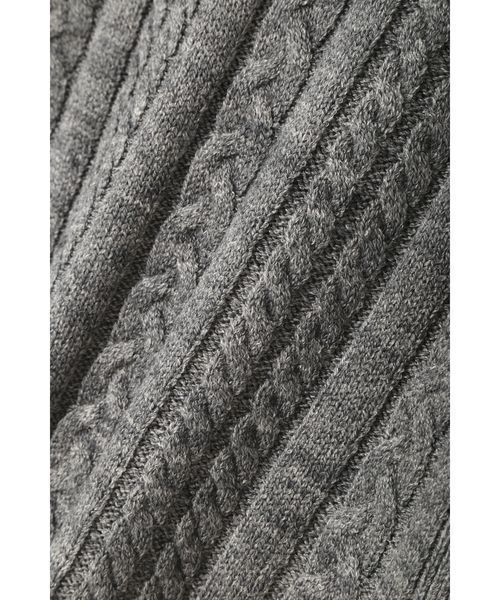 NATURAL BEAUTY BASIC（ナチュラルビューティーベーシック）の「【AneCan 12月号掲載】ケーブル×リブセットアップニット　【セットアップ商品】（ニット/セーター・レディース・グレー/グリーン/ネイビー・MEDIUM）」の6枚目の写真