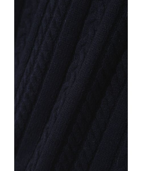 NATURAL BEAUTY BASIC（ナチュラルビューティーベーシック）の「【AneCan 12月号掲載】ケーブル×リブセットアップニット　【セットアップ商品】（ニット/セーター・レディース・グレー/グリーン/ネイビー・MEDIUM）」の8枚目の写真