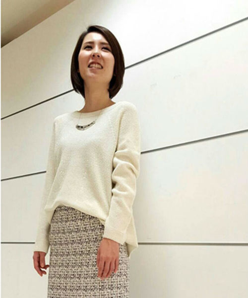 22 OCTOBRE（ヴァンドゥ－オクトーブル）の「カラーニット（ニット/セーター・レディース・ホワイト/イエロー/グレー/ブルー・2）」の2枚目の写真