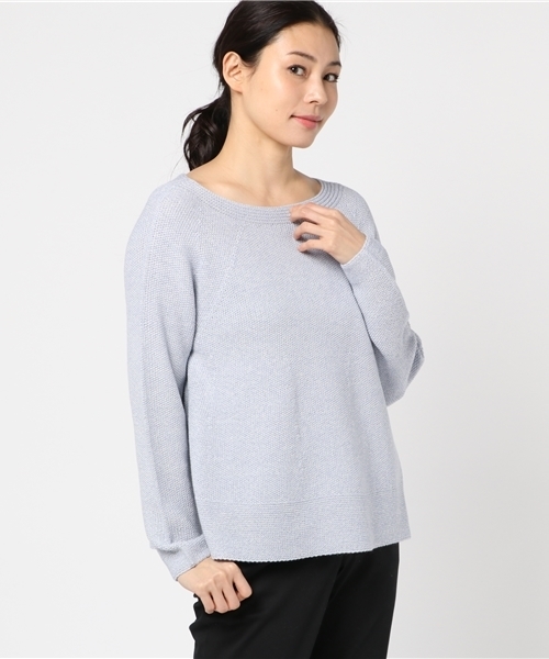 22 OCTOBRE（ヴァンドゥ－オクトーブル）の「カラーニット（ニット/セーター・レディース・ホワイト/イエロー/グレー/ブルー・2）」の4枚目の写真