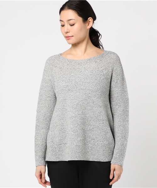 22 OCTOBRE（ヴァンドゥ－オクトーブル）の「カラーニット（ニット/セーター・レディース・ホワイト/イエロー/グレー/ブルー・2）」の5枚目の写真