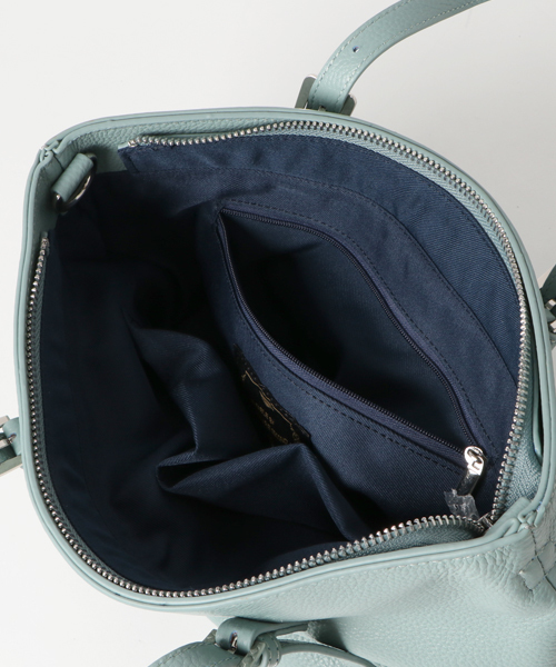 BEAU'RE SECOND(ビュレセカンド)の「【Beau're Second】カウレザー2WAYトートバッグ/BS-1903(トートバッグ・レディース・グレー/サックスブルー/イエロー・FREE)」の7枚目の写真