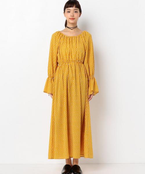 Another Edition（アナザーエディション）の「ドットジョーゼットワンピース ◆（ワンピース・レディース・ブラック/イエロー・FREE）」の4枚目の写真