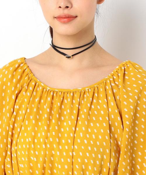 Another Edition（アナザーエディション）の「ドットジョーゼットワンピース ◆（ワンピース・レディース・ブラック/イエロー・FREE）」の7枚目の写真