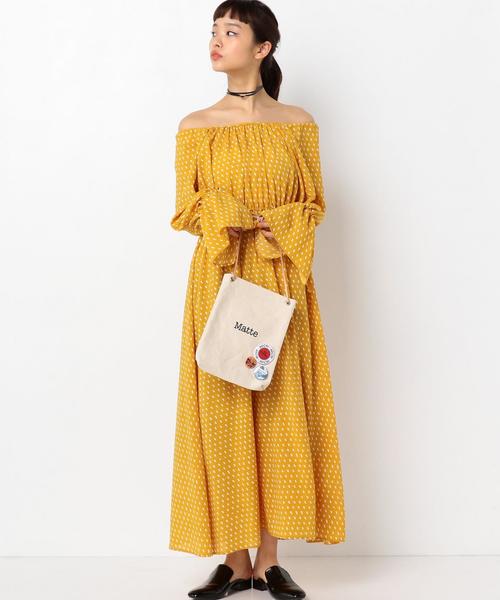 Another Edition（アナザーエディション）の「ドットジョーゼットワンピース ◆（ワンピース・レディース・ブラック/イエロー・FREE）」の13枚目の写真
