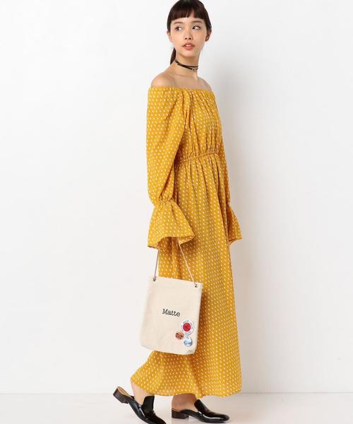 Another Edition（アナザーエディション）の「ドットジョーゼットワンピース ◆（ワンピース・レディース・ブラック/イエロー・FREE）」の14枚目の写真