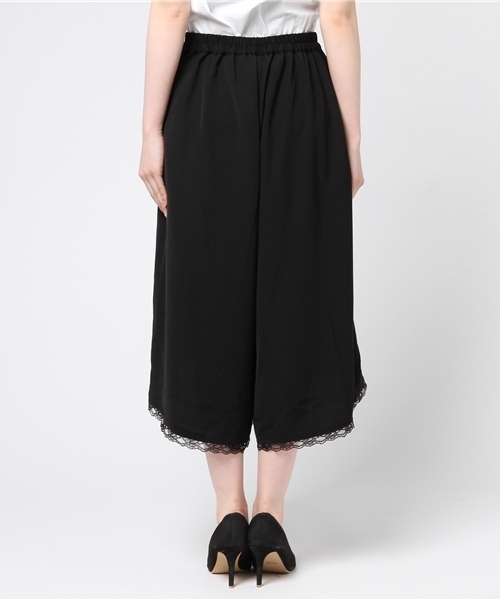 axes femme（アクシーズファム）の「チューリップヘムワイドパンツ（その他パンツ・レディース・キナリ/ピンク系その他/ブラック・MEDIUM）」の7枚目の写真