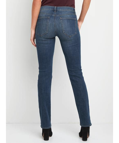 GAP(ギャップ)の「Gap ミッドライズ リアルストレートジーンズ(デニムパンツ・レディース・インディゴブルー・28/24/26/25/27/23/29)」の2枚目の写真