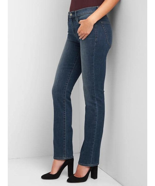 GAP(ギャップ)の「Gap ミッドライズ リアルストレートジーンズ(デニムパンツ・レディース・インディゴブルー・28/24/26/25/27/23/29)」の4枚目の写真