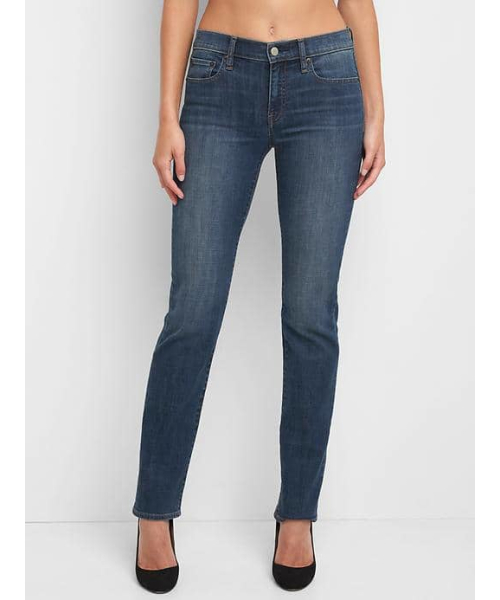 GAP(ギャップ)の「Gap ミッドライズ リアルストレートジーンズ(デニムパンツ・レディース・インディゴブルー・28/24/26/25/27/23/29)」の6枚目の写真