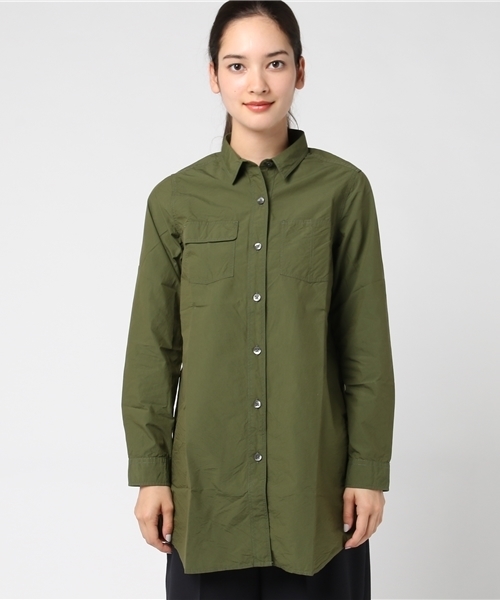 AIGLE（エーグル）の「W コーデュラチュニックシャツ長袖（シャツ/ブラウス・レディース・インディゴブルー/カーキ・38/36/40）」の8枚目の写真