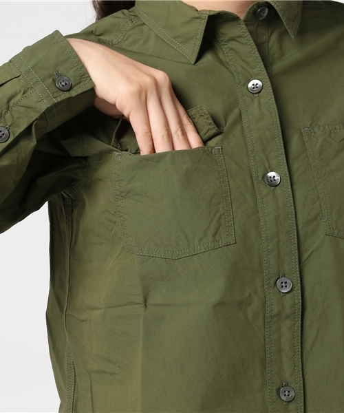 AIGLE（エーグル）の「W コーデュラチュニックシャツ長袖（シャツ/ブラウス・レディース・インディゴブルー/カーキ・38/36/40）」の6枚目の写真