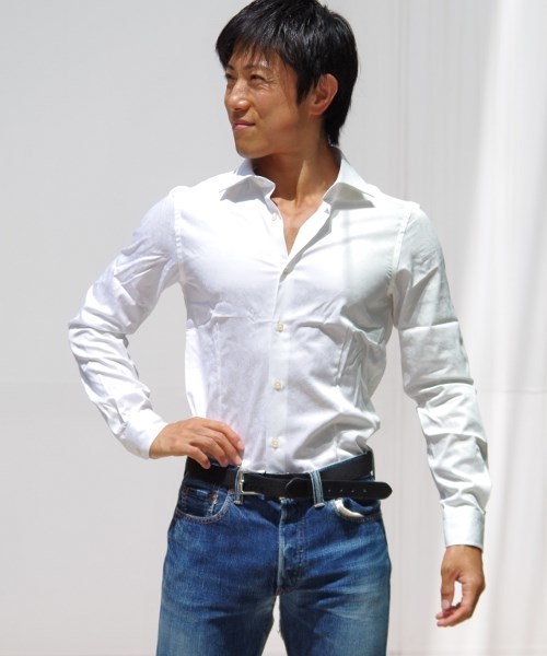 NARACAMICIE(ナラカミーチェ)の「ペイズリープリント長袖シャツ(シャツ/ブラウス・メンズ・ブラック/ホワイト/レッド・MEDIUM/SMALL/LARGE)」の6枚目の写真