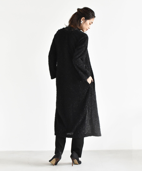 kaene（カエン）の「ラメシャギーカーディガン LONG（カーディガン/ボレロ・レディース・ライトグレー/ブラック/ブラウン/オフホワイト・FREE）」の16枚目の写真