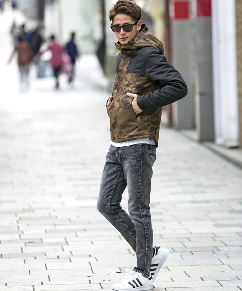 A.S.M（エーエスエム）の「ツートン/タスランマウンテンパーカーツートン/裏ボア（マウンテンパーカー・メンズ・カーキ/ベージュ/ネイビー/グリーン系カモフラージュ/グレー系カモフラージュ・52/48/50）」の21枚目の写真