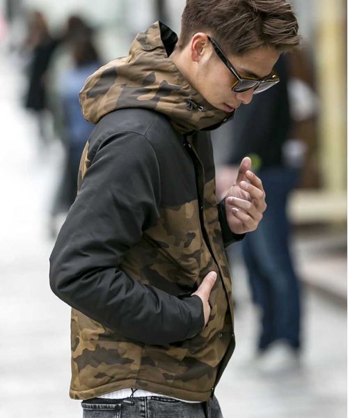 A.S.M（エーエスエム）の「ツートン/タスランマウンテンパーカーツートン/裏ボア（マウンテンパーカー・メンズ・カーキ/ベージュ/ネイビー/グリーン系カモフラージュ/グレー系カモフラージュ・52/48/50）」の18枚目の写真