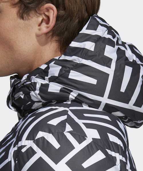 adidas Originals（アディダスオリジナルス）の「オリジナルス ダウンジャケット PETE HOODED JACKET（ダウンジャケット/コート・メンズ・ホワイト×ブラック・LARGE/MEDIUM/SMALL/X-LARGE/X-SMALL/XX-LARGE/XXX-LARGE）」の12枚目の写真