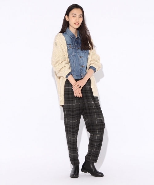 niko and...（ニコアンド）の「BIGケーブルカーディガン【niko and ...】（カーディガン/ボレロ・レディース・ブルー/ライトグレー/アイボリー・LARGE/MEDIUM）」の7枚目の写真