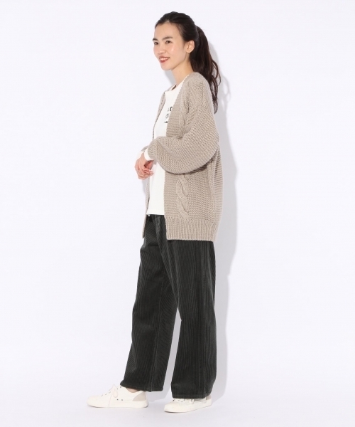 niko and...（ニコアンド）の「BIGケーブルカーディガン【niko and ...】（カーディガン/ボレロ・レディース・ブルー/ライトグレー/アイボリー・LARGE/MEDIUM）」の5枚目の写真