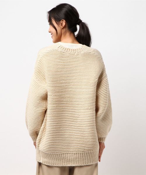 niko and...（ニコアンド）の「BIGケーブルカーディガン【niko and ...】（カーディガン/ボレロ・レディース・ブルー/ライトグレー/アイボリー・LARGE/MEDIUM）」の8枚目の写真