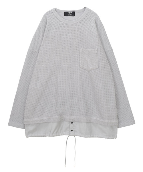 CABANE de ZUCCa（カバンドズッカ）の「ワッフルジャージィー（Tシャツ/カットソー・メンズ・カーキ/ライトグレー/ネイビー・M size）」の2枚目の写真