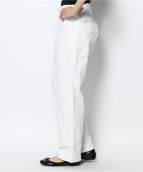 JOURNAL STANDARD relume(ジャーナルスタンダード レリューム)の「32/2 チノクロス BASIC 9ブタケパンツ(スラックス・レディース・ホワイト/ベージュ・40/36/38/34)」の3枚目の写真