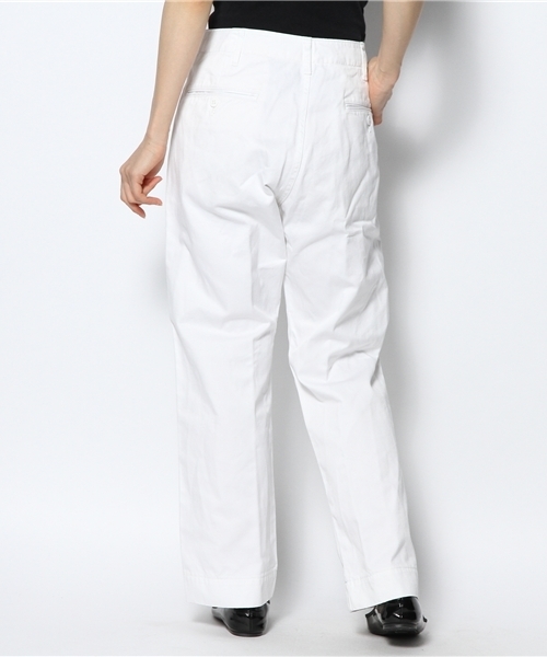 JOURNAL STANDARD relume(ジャーナルスタンダード レリューム)の「32/2 チノクロス BASIC 9ブタケパンツ(スラックス・レディース・ホワイト/ベージュ・40/36/38/34)」の4枚目の写真