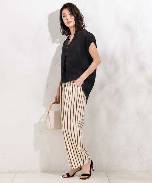 RIVE DROITE（リヴドロワ）の「【洗える】リネンスキッパーシャツ（シャツ/ブラウス・レディース・ホワイト/ブラック/オレンジ/ベージュ/カーキ・FREE）」の16枚目の写真