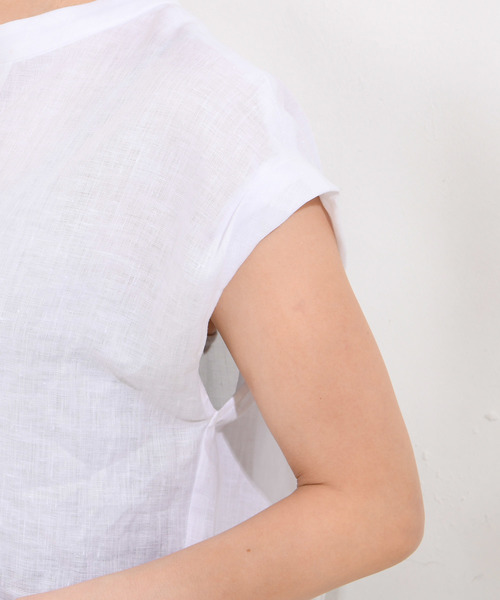 RIVE DROITE（リヴドロワ）の「【洗える】リネンスキッパーシャツ（シャツ/ブラウス・レディース・ホワイト/ブラック/オレンジ/ベージュ/カーキ・FREE）」の22枚目の写真