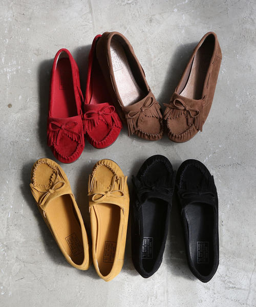 coen（コーエン）の「【2018FW新作】ベーシックモカシン（モカシン/デッキシューズ・レディース・モカ/イエロー/レッド/ブラック・LARGE/MEDIUM/SMALL）」の4枚目の写真