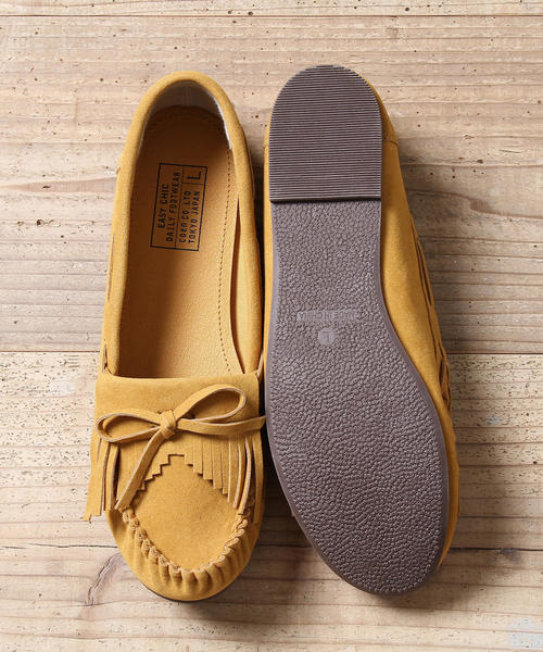 coen（コーエン）の「【2018FW新作】ベーシックモカシン（モカシン/デッキシューズ・レディース・モカ/イエロー/レッド/ブラック・LARGE/MEDIUM/SMALL）」の10枚目の写真