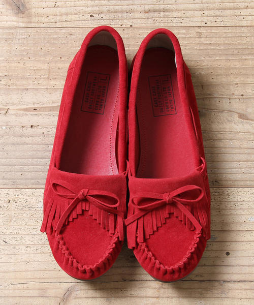 coen（コーエン）の「【2018FW新作】ベーシックモカシン（モカシン/デッキシューズ・レディース・モカ/イエロー/レッド/ブラック・LARGE/MEDIUM/SMALL）」の8枚目の写真