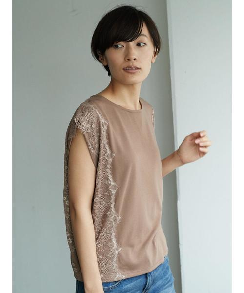 AMERICAN HOLIC(アメリカンホリック)の「・ノースリレース使いゆるプルオーバー(Tシャツ/カットソー・レディース・ブラック/ネイビー/モカ/オフホワイト・FREE)」の13枚目の写真
