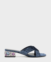 エンベリッシュヒールミュール / EMBELLISHED HEEL MULES